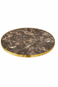 Plateau stratifié moulé cerclé Laiton diamètre 60cm